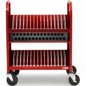 Bretford CUBE TRANSPORT CART 30-UNIT AC POWER RED TVCT30AC-RED