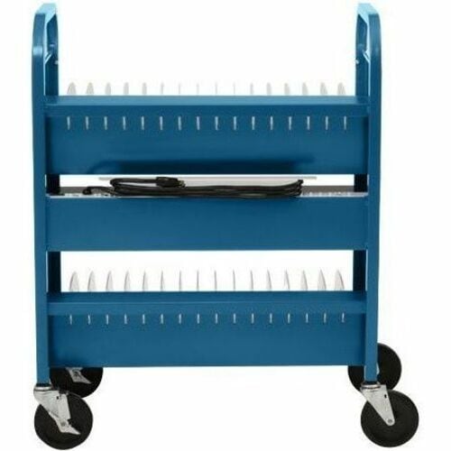 Bretford Transport Cart - TVCT30AC - 4 Casters - 5" Caster Size - Steel - 28.70" Width x 18" Depth x 37" Height - Sky - For 30 - TVCT30AC-SKY - Image 3