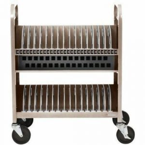 Bretford Transport Cart - TVCT30AC - 4 Casters - 5" Caster Size - Steel - 28.70" Width x 18" Depth x 37" Height - Champagne - For 30 - TVCT30AC-CH