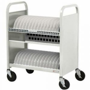Bretford Transport Cart - TVCT30AC - 4 Casters - 5" Caster Size - Steel - 28.70" Width x 18" Depth x 37" Height - Concrete - For 30 - TVCT30AC-CT