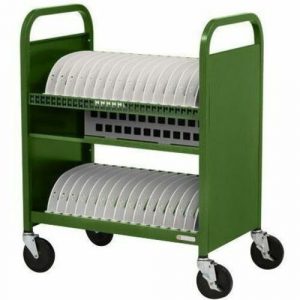 Bretford Transport Cart - TVCT30AC - 4 Casters - 5" Caster Size - Steel - 28.70" Width x 18" Depth x 37" Height - Grass - For 30 - TVCT30AC-GRA