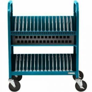 Bretford Transport Cart - TVCT30AC - 4 Casters - 5" Caster Size - Steel - 28.70" Width x 18" Depth x 37" Height - Pacific Blue - For - TVCT30AC-PA