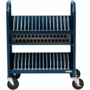 Bretford Transport Cart - TVCT30AC - 4 Casters - 5" Caster Size - Steel - 28.70" Width x 18" Depth x 37" Height - Topaz - For 30 - TVCT30AC-TZ
