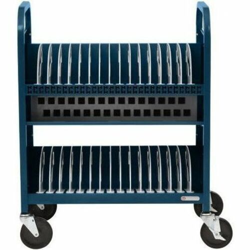 Bretford Transport Cart - TVCT30AC - 4 Casters - 5" Caster Size - Steel - 28.70" Width x 18" Depth x 37" Height - Topaz - For 30 - TVCT30AC-TZ
