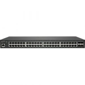 SonicWall Switch SWS14-48 - 52 Ports - Manageable - 2 Layer Supported - Modular - 54 W Power Consumption - Optical Fiber, Twisted Pair - 1U - Rack-mountable - 02-SSC-2465