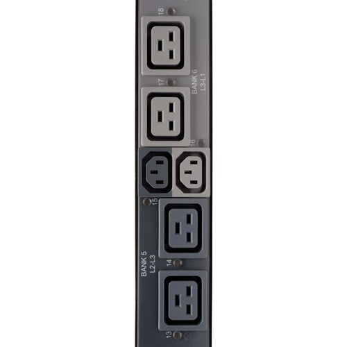 Eaton Tripp Lite Series 16.2kW 208V 3PH Monitored Per-Outlet PDU - LX Interface, Gigabit, 18 Outlets, IEC 309 60A Blue Input, LCD, 1.8 m Cord, 0U 1.8 m - PDU3EVNR6G60A - Image 4