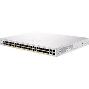 Cisco 250 CBS250-48P-4X Ethernet Switch - 48 Ports - Manageable - 2 Layer Supported - Modular - 471.90 W Power Consumption - 370 W PoE Budget - Optical - CBS250-48P-4X-NA