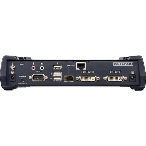 ATEN DVI-I Dual Display KVM over IP Receiver - 2 Computer(s) - WUXGA - 1920 x 1200 Maximum Video Resolution - 1 x Network (RJ-45) - 4 x - KE6940AR - Image 3