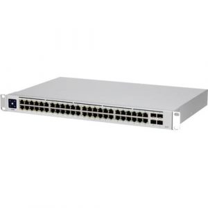 Ubiquiti UniFi USW-48-PoE Ethernet Switch - 48 Ports - Manageable - 2 Layer Supported - Modular - 4 SFP Slots - 45 W Power Consumption - 195 W - USW-48-POE