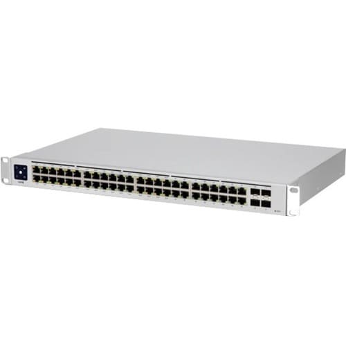 Ubiquiti UniFi USW-48-PoE Ethernet Switch - 48 Ports - Manageable - 2 Layer Supported - Modular - 4 SFP Slots - 45 W Power Consumption - 195 W - USW-48-POE