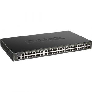 D-Link 52-Port 10-Gigabit Smart Managed PoE Switch - 52 Ports - Manageable - Gigabit Ethernet, 10 Gigabit Ethernet - 10/100/1000Base-T, 10GBase-X - 3 Layer Supported - Modular - - DGS-1250-52XMP-6KV