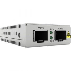 Allied Telesis MMC10GSP/SP Transceiver/Media Converter - Single-mode, Multi-mode - 10 Gigabit Ethernet - 10GBase-X - 0.10 km - 2 x Expansion Slots - SFP+ - 2 x SFP+ - AT-MMC10GSP/SP-960