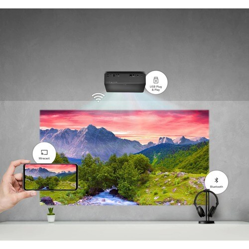 LG CineBeam HU70LAB DLP Projector - 16:9 - Ceiling Mountable - Black - High Dynamic Range (HDR) - 3840 x 2160 - Front, Ceiling - 2160p - 30000 - HU70LAB - Image 21