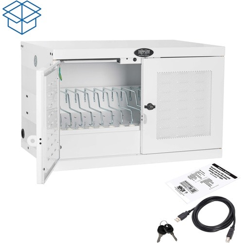 Eaton Tripp Lite Series Safe-IT Multi-Device UV Charging Station, Hospital-Grade, 16 USB Ports, iPad and Android Tablets, Antimicrobial, White - 1 x Shelf(ves) - 18.8" Height x 30.3" - CS16USBWHG - Image 18