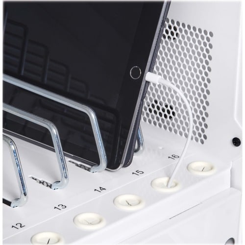 Eaton Tripp Lite Series Safe-IT Multi-Device UV Charging Station, Hospital-Grade, 16 USB Ports, iPad and Android Tablets, Antimicrobial, White - 1 x Shelf(ves) - 18.8" Height x 30.3" - CS16USBWHG - Image 10