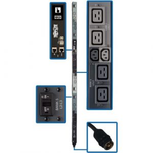 3-PHASE PDU MONITORED 208V 50A 6 C13 12 C19 OUTLET 14.4KW 0URM TAA - PDU3EVNR6H50A