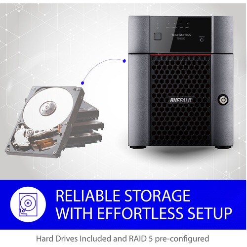 BUFFALO TeraStation 3420 4-Bay SMB 8TB (4x2TB) Desktop NAS Storage w/ Hard Drives Included - Annapurna Labs Alpine AL-214 Quad-core (4 Core) 1.40 GHz - 4 x HDD - TS3420DN0804 - Image 15