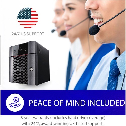 BUFFALO TeraStation 3420 4-Bay SMB 8TB (4x2TB) Desktop NAS Storage w/ Hard Drives Included - Annapurna Labs Alpine AL-214 Quad-core (4 Core) 1.40 GHz - 4 x HDD - TS3420DN0804 - Image 18