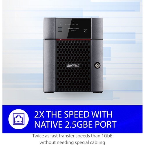 BUFFALO TeraStation 3420 4-Bay SMB 8TB (4x2TB) Desktop NAS Storage w/ Hard Drives Included - Annapurna Labs Alpine AL-214 Quad-core (4 Core) 1.40 GHz - 4 x HDD - TS3420DN0804 - Image 13