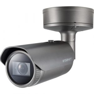 Wisenet XNO-9082R Outdoor 4K Network Camera - Color - Bullet - Dark Gray - 131.23 ft Infrared Night Vision - H.265, H.264, MJPEG - 3840 x 2160 - - XNO-9082R