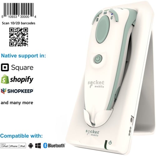 Socket Mobile DuraScan D755 Healthcare, Ultimate Bluetooth Scanner - Wireless Connectivity - 35.10" Scan Distance - 1D, 2D - Imager - Bluetooth - White - Healthcare CX3865-2898 - CX3865-2898