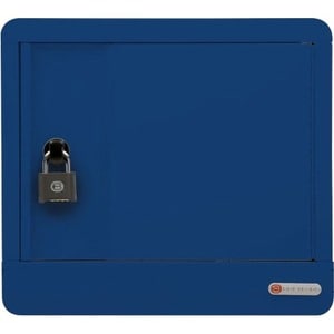 Bretford CUBE Micro Station - Up to 14" Screen Support - 16.50" Height x 18.25" Width x 17" Depth - Countertop, Wall Mountable - Steel - Royal Blue - TVS10PAC-RB - Image 2