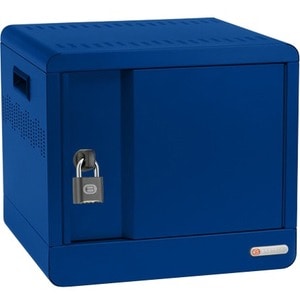 Bretford CUBE Micro Station - Up to 14" Screen Support - 16.50" Height x 18.25" Width x 17" Depth - Countertop, Wall Mountable - Steel - Royal Blue - TVS10PAC-RB