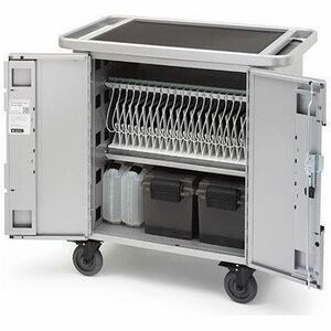 Bretford PureCharge Cart - 4 Casters - Steel - 36.30" Width x 21.80" Depth x 38.20" Height - Gray - For 40 Devices - 1 SP-SSS4P-C9800LCL