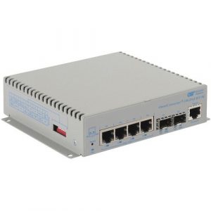 Omnitron Systems OmniConverter 10GPoEBT/M 3162B-0-24-9 Ethernet Switch - 6 Ports - Manageable - 2 Layer Supported - Modular - 2 SFP Slots - 100 W PoE Budget - - 3162B-0-24-9