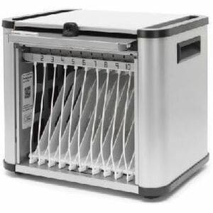 Bretford PureCharge Charging Cabinet - 10 Devices Supported - 14.70" Height x 20.90" Width x 15" Depth - Black, Silver HGFQ2BG1-USBC