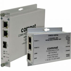 2 CHANEL 10/100/1000 MBPS E NET ELECTRICAL TO OPTICAL MEDIA CONVERT - CNMC2+1SFP