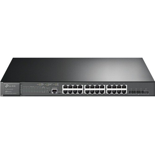 TP-Link TL-SG3428XMP -Jetstream 24 Port Gigabit Smart Managed L2+ PoE switch - 24 PoE+ Port @384W - 4 * 10GE SFP+ Slots - Omada SDN Integrated - IPv6 - TL-SG3428XMP