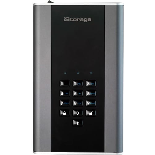 iStorage diskAshur DT2 18 TB Secure Encrypted Desktop Hard Drive | FIPS Level-3 | Password protected | Dust/Water Resistant. IS-DT2-256-18000-C-X - Thin Client Device Supported - USB 3.2 - IS-DT2-256-18000-C-X