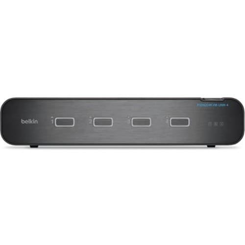 4-PORT DUAL HEAD DP/HDMI TO DP/HDMI VIDEO SECURE DT KVM SWITCH - F1DN204KVM-UNN4