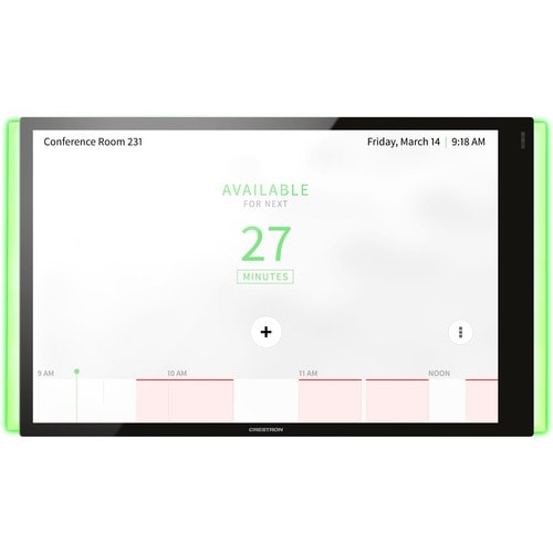 Crestron 10.1 in. Room Scheduling Touch Screen, Black Smooth, with Light Bar - Black Smooth 6511515 - 6511515 - Image 2