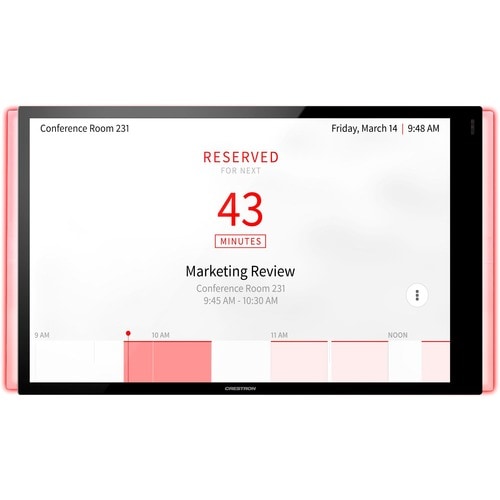 Crestron 10.1 in. Room Scheduling Touch Screen, Black Smooth, with Light Bar - Black Smooth 6511515 - 6511515 - Image 3