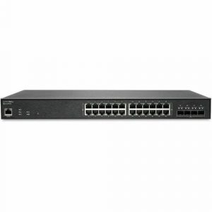 SonicWall SWS14-24FPOE Ethernet Switch - 24 Ports - Manageable - Gigabit Ethernet, 10 Gigabit Ethernet - 10/100/1000Base-T, 10GBase-X - 2 Layer Supported - Modular - 500.40 W Power - 02-SSC-8377