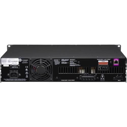Crown CDi DriveCore 2|1200 Amplifier - 2400 W RMS - 2 Channel - Silver - 20 Hz to 20 kHz - 650 W - Ethernet CRN-CDI2X12VMUS - Image 7