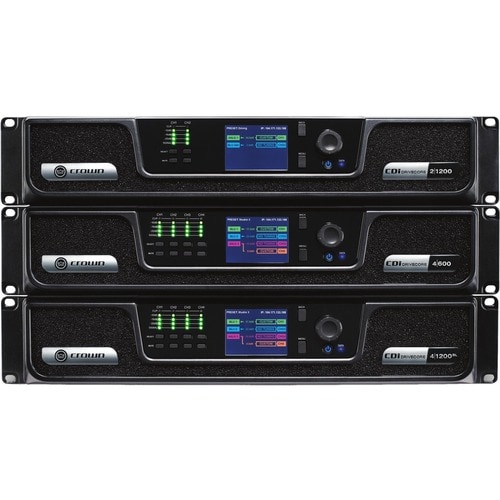 Crown CDi DriveCore 2|1200 Amplifier - 2400 W RMS - 2 Channel - Silver - 20 Hz to 20 kHz - 650 W - Ethernet CRN-CDI2X12VMUS - Image 9