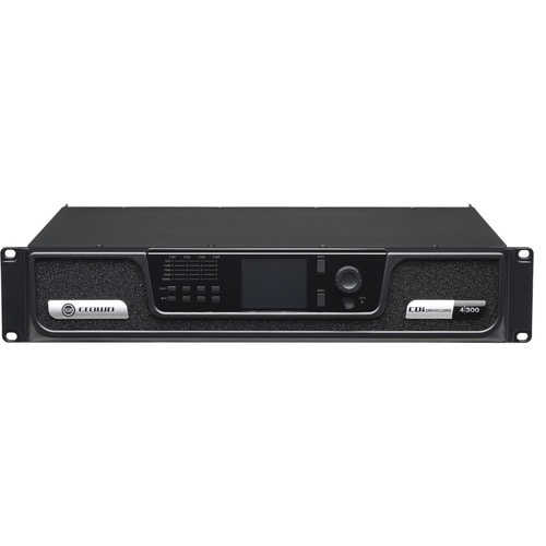 Crown CDi DriveCore 4|300 Amplifier - 1200 W RMS - 4 Channel - 0.4% THD - 20 Hz to 20 kHz - 350 W - Ethernet CRN-CDI4X300VMUS