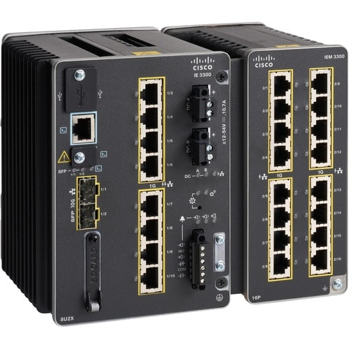 Cisco CATALYST IE3300 W/ 8GE CU 4PPOE AND 2 10G SFP MOD NE IE-3300-8U2X-E