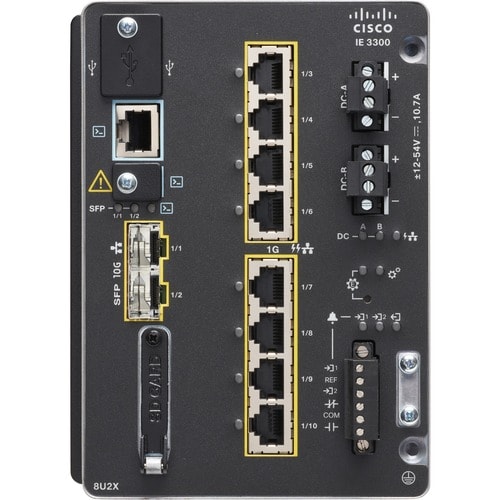 Cisco CATALYST IE3300 W/ 8GE CU 4PPOE AND 2 10G SFP MOD NE IE-3300-8U2X-E - Image 2