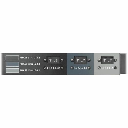 Eaton Tripp Lite Series 8.6kW 208/120V Three-Phase Basic PDU - 48 Outlets (36 C13, 6 C19, 6 5-15/20R), L21-30P Input, 6 ft. Cord, 70 in. 0U Rack - - PDU3V6L2130 - Image 6