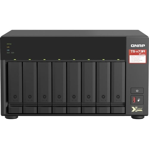 8-BAY NAS/ISCSI AMD RYZEN V1000 2X M.2NVME PCIE GEN3 2X 2.5GBE LAN - TS-873A-8G-US - Image 2