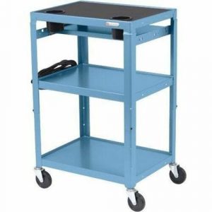 Bretford MIC Cart Mobile Teacher Cart - 4 Casters - Steel - 24" Width x 18" Depth x 42" Height - Sky MICC6-SKY - MICC6-SKY