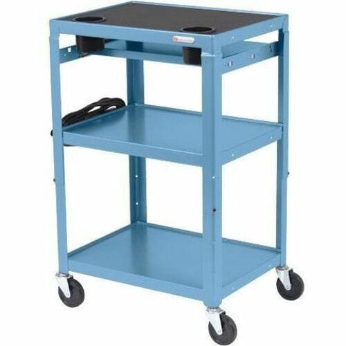 Bretford MIC Cart Mobile Teacher Cart - 4 Casters - Steel - 24" Width x 18" Depth x 42" Height - Sky MICC6-SKY - MICC6-SKY