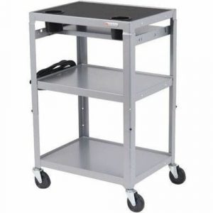 Bretford MIC Cart Mobile Teacher Cart - 4 Casters - Steel - 24" Width x 18" Depth x 42" Height - Champagne MICC6-CH - MICC6-CH