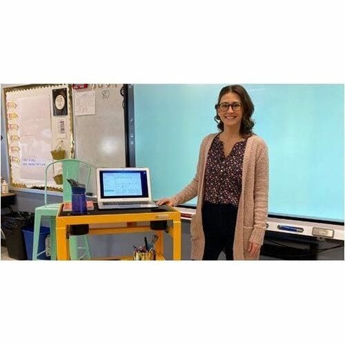 Bretford MIC Cart Mobile Teacher Cart - 4 Casters - Steel - 24" Width x 18" Depth x 42" Height - Grass MICC6-GRA - MICC6-GRA - Image 2