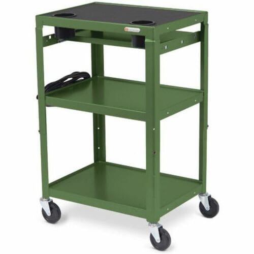 Bretford MIC Cart Mobile Teacher Cart - 4 Casters - Steel - 24" Width x 18" Depth x 42" Height - Grass MICC6-GRA - MICC6-GRA