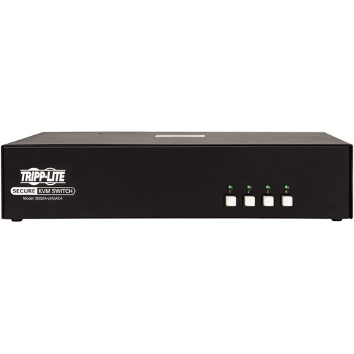Tripp Lite by Eaton 4-Port Dual-Monitor Secure KVM Switch, HDMI, 4K, NIAP PP3.0, Audio, CAC, TAA - 4 Computer(s) - 1 Local User(s) - 3840 x 2160 - - B002A-UH2AC4 - Image 2